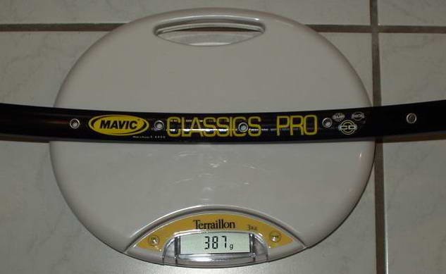 Mavic Classic Pro 2002 : 387gr